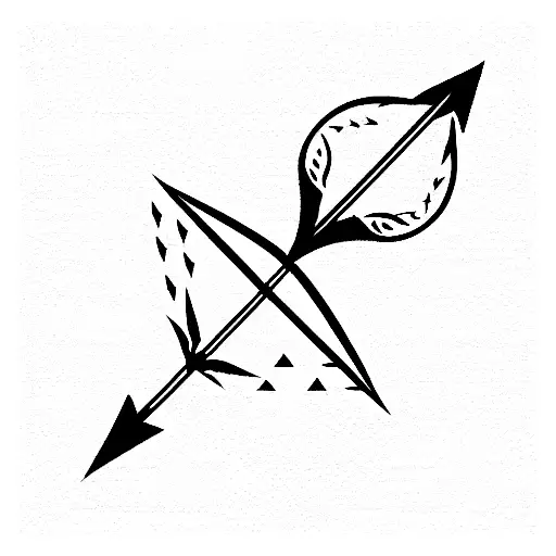 Bow And Arrow With Diamond