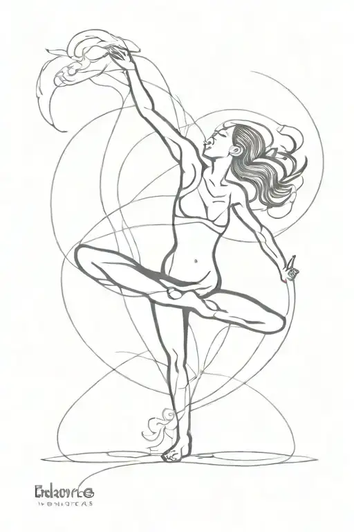 Balance Yoga Pose On Fire