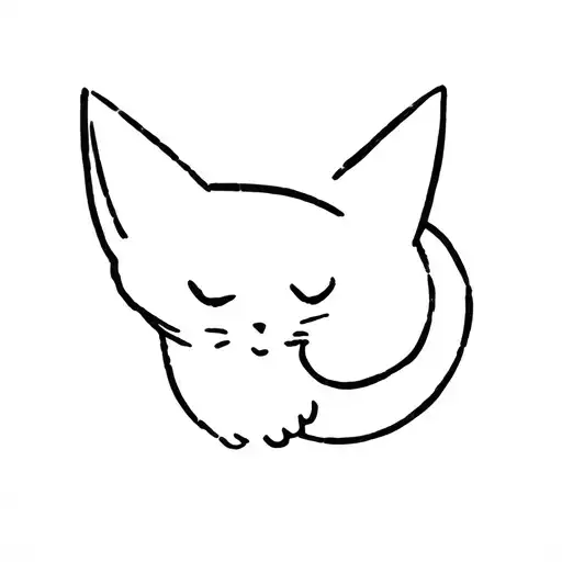 Simple Image Of A Black Cat Writing A Letter