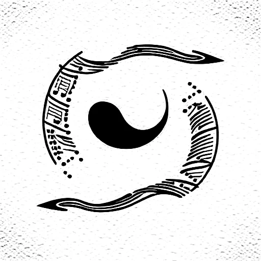 Sunset Made Up Of Musical Notes