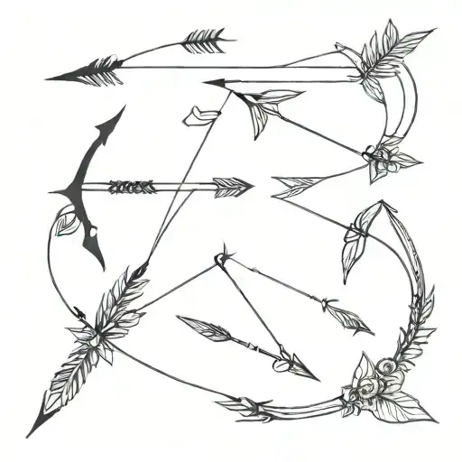 Arrow And Bow & Arrow Symbolizing