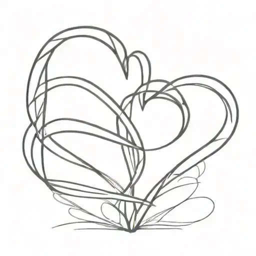 A Minimalist Design Of Two Intertwined Hearts To Represent Your Love For Your Partner