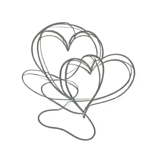 A Minimalist Design Of Two Intertwined Hearts To Represent Your Love For Your Partner