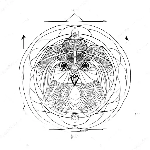 Marcus Aurelius Sacred Geometry Crow Cat