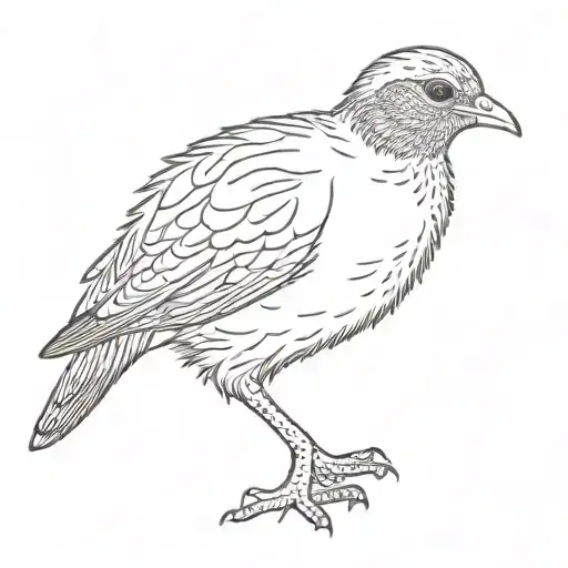 A Black Francolin With A Short Beak