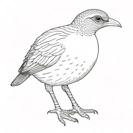 A Black Francolin With A Short Beak