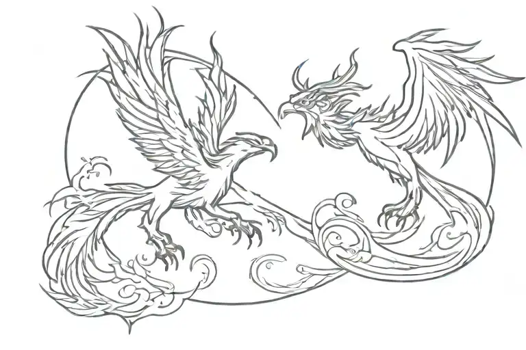 Ifrit And Phoenix Rising