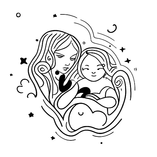 Cosmic Bond Between Mother And Daughter