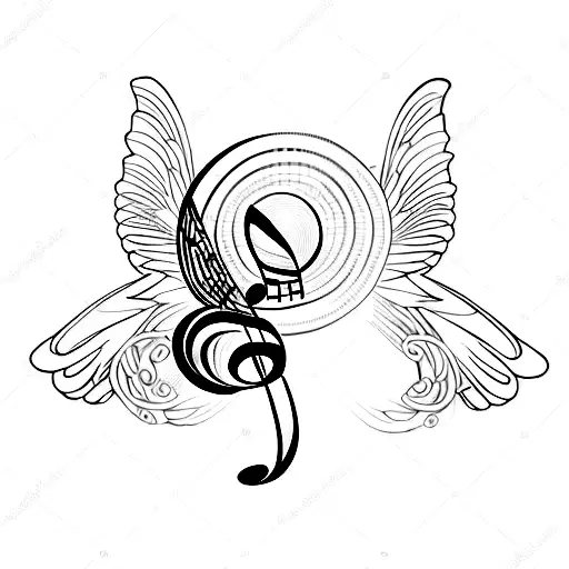 Music Note Angel Lily Dragonfly