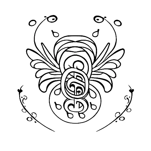 Music Note Angel Lily Dragonfly