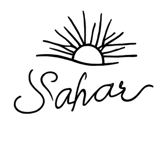 Sahar Name With The Sun