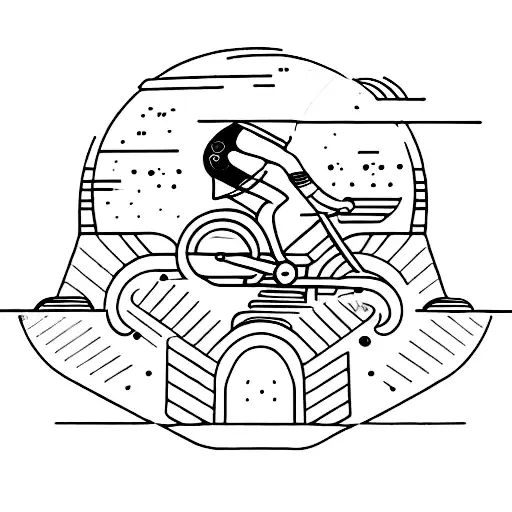 A Futuristic Bike Race In Outer Space