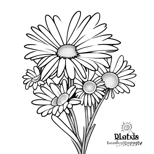 A Small Daisy With The Birthdate As Its Petals