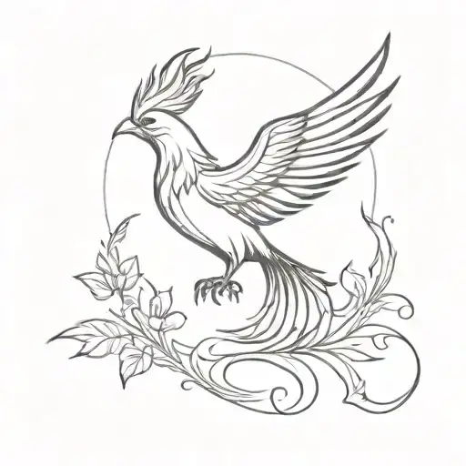 Pheonix Bird With Scapel Draws