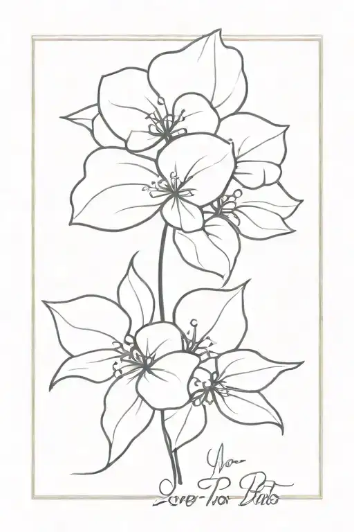 Hydrangea Flower With Love You To Bits Written In The Stem