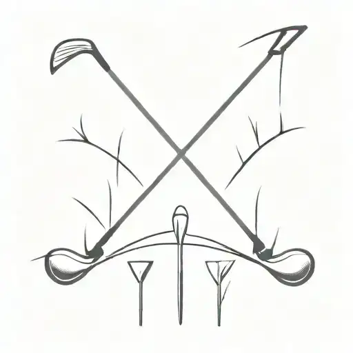 Crossed Golf Tees