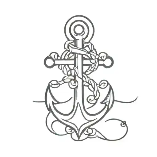 Cross Tattoo Navy Anchor Shamrock Intertwined