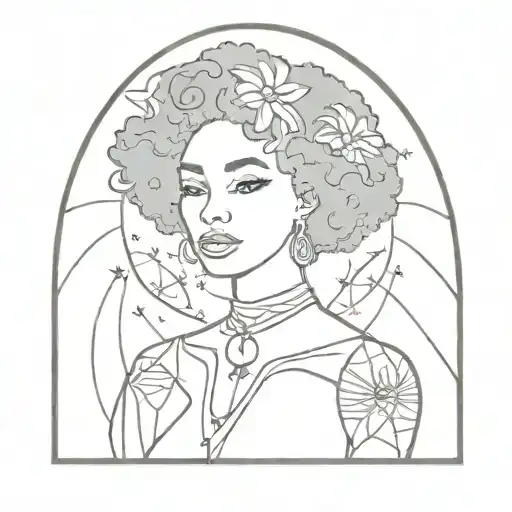 Afro Empress Tarot Card