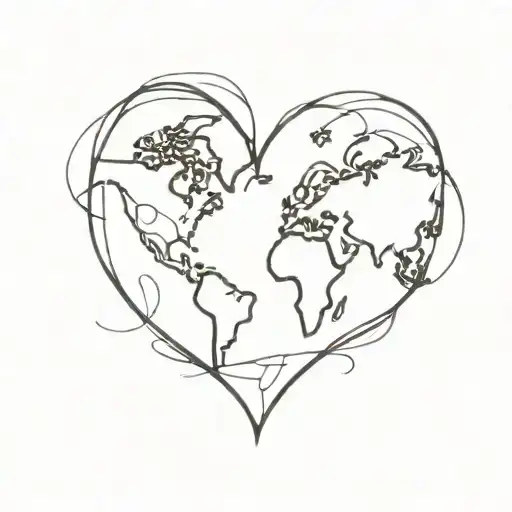 World With The Word Love Going Through It