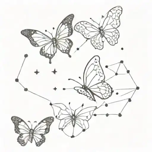 Butterfly With Star Constellation