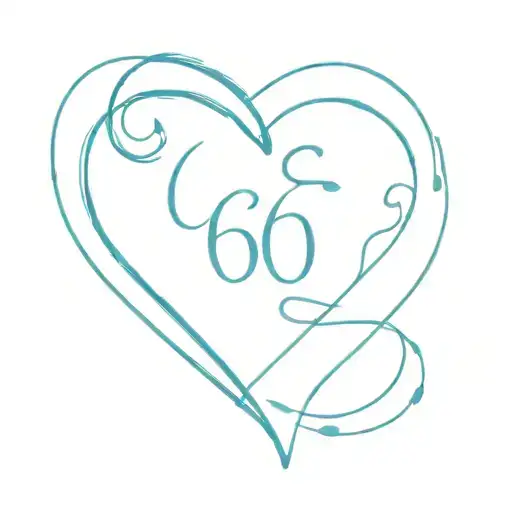 Blue Heart With The Date 06 06 19