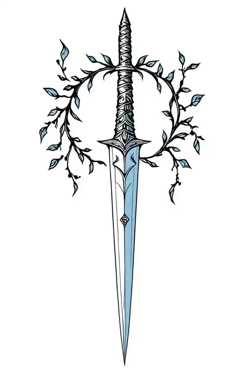 Dagger With Vines Around