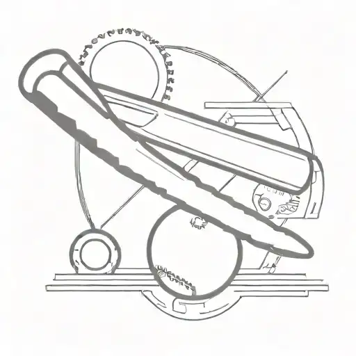 Wiffle Ball Bat And Wiffle Ball With A Saw Blade In The Background