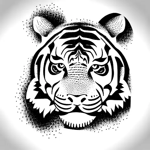 Tiger Abstract Ornaments