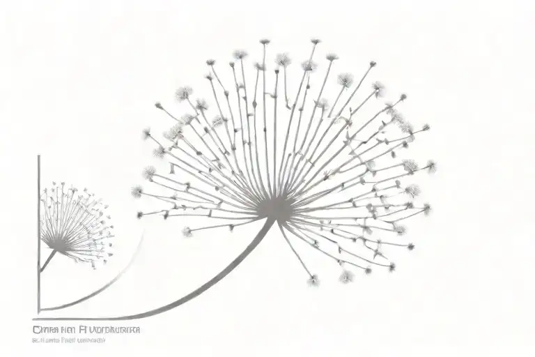 Dandelion In Fibonacci Spiral Intertwined