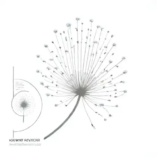 Dandelion Fibonacci Spiral Pattern