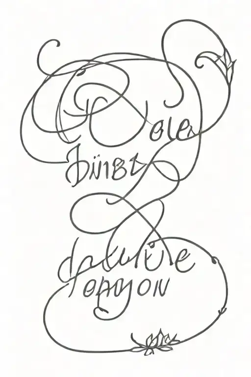 Quote Written And Line Drawing