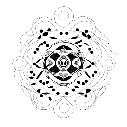 Abstract Circle Animals