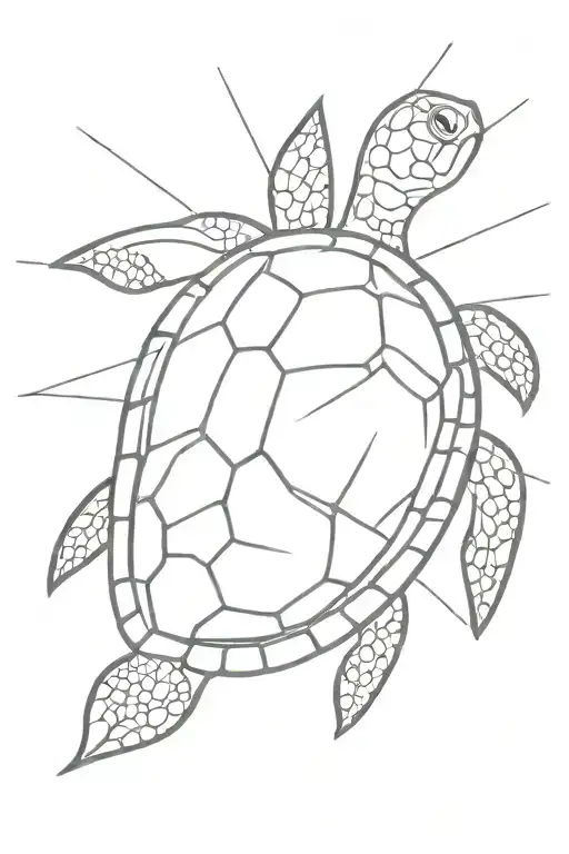 Costa Rica Beach With Sea Turtle