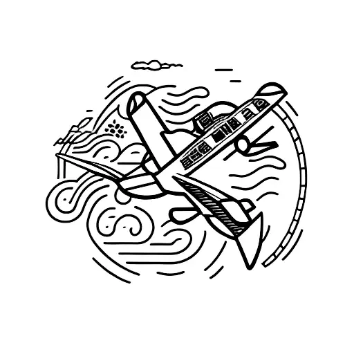 Airplane Window View