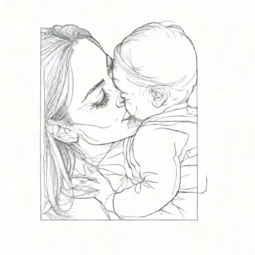 A Mother Kissing Her Baby