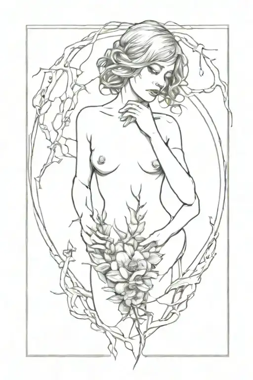 Bring Me The Horizons Album Cover For Suicide Season- The Girl Holding Her Own Guts