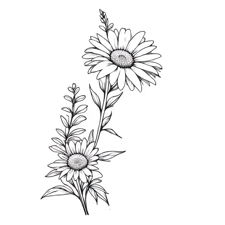 Daisy And Delphinium Flower Bouquet