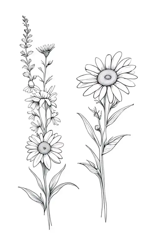 Daisy And Delphinium Flower Bouquet