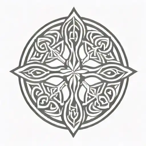 Celtic Cross In A Circle