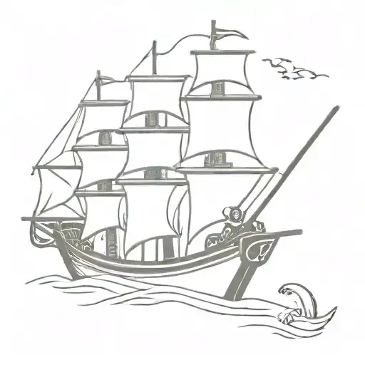 Pirate Boat With 5 Cannons