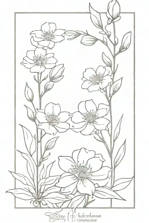 May And August Birth Flower Growing From A Tree With Flowers As A Focus