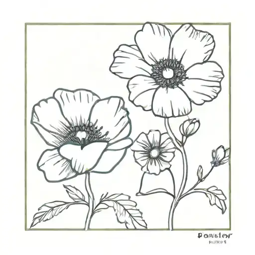 Poppy And Daisy Flower