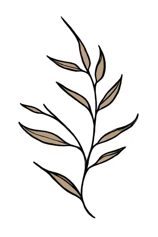 Olive Leaf With Shapes