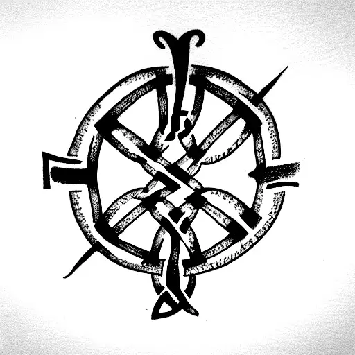 Celtic Lettering Cross Using Names Chandler And Wyatt