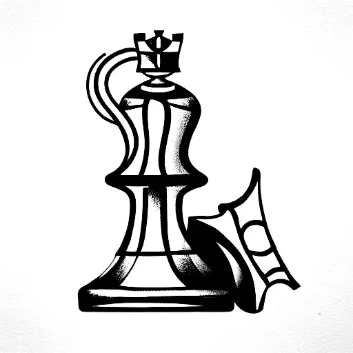 Chess Bishop With A Serpent