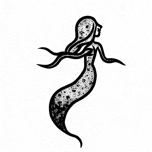 Fine-line Mermaid One Line
