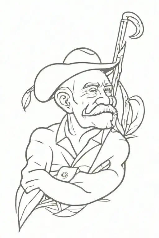 Rememberance Tatto For Grandpa Who Was A Farmer And Served The Us Military