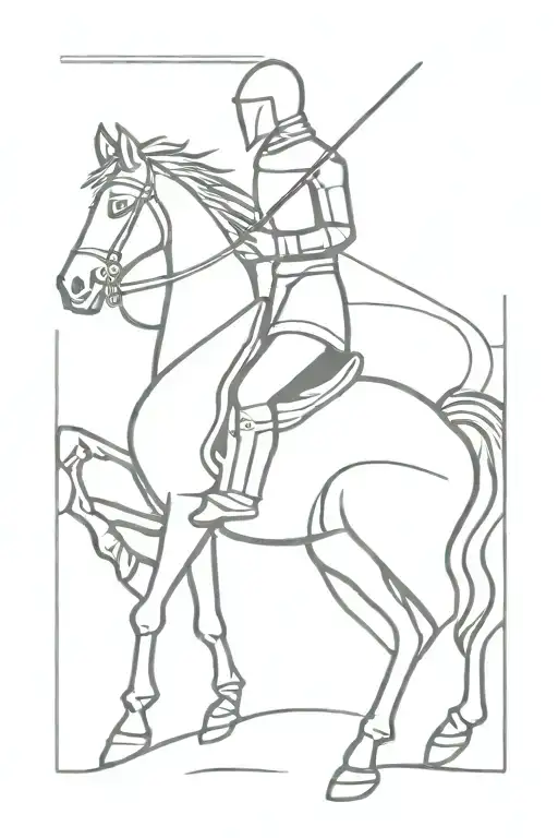 Knight Riding A Horse