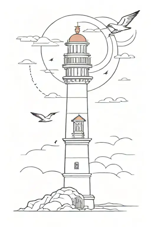 Lighthouse Guiding Ships