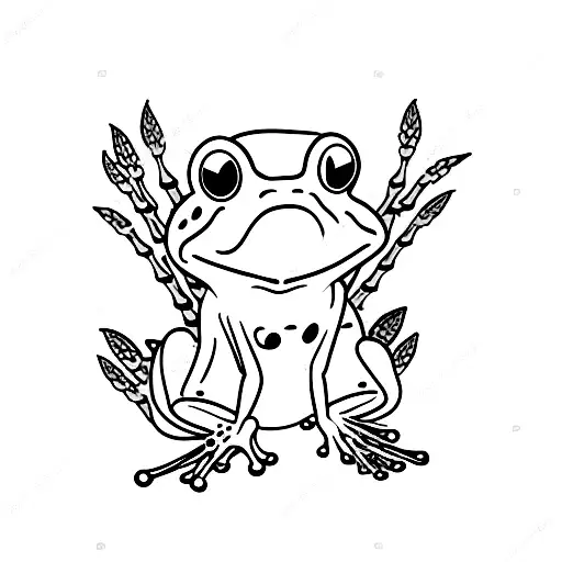 Frog On Asparagus